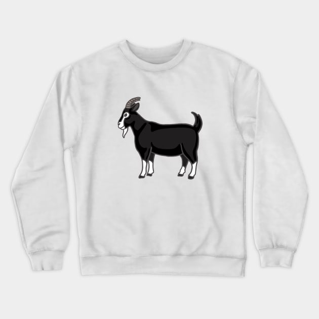 Black Goat Crewneck Sweatshirt by Nerdpins